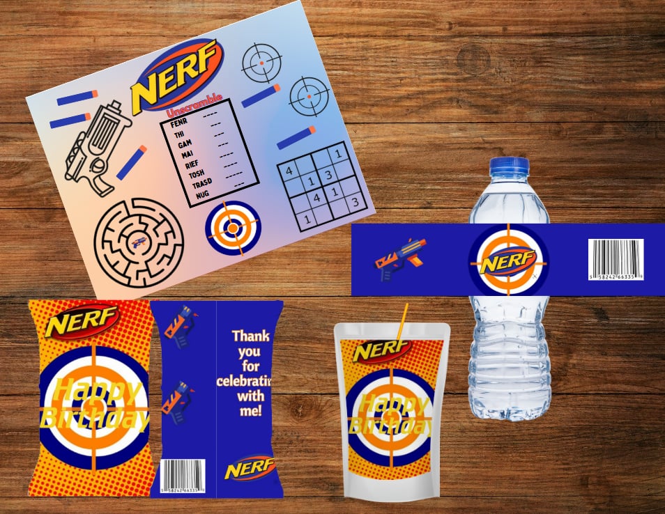 Nerf Party Favor Set (Digital Download)