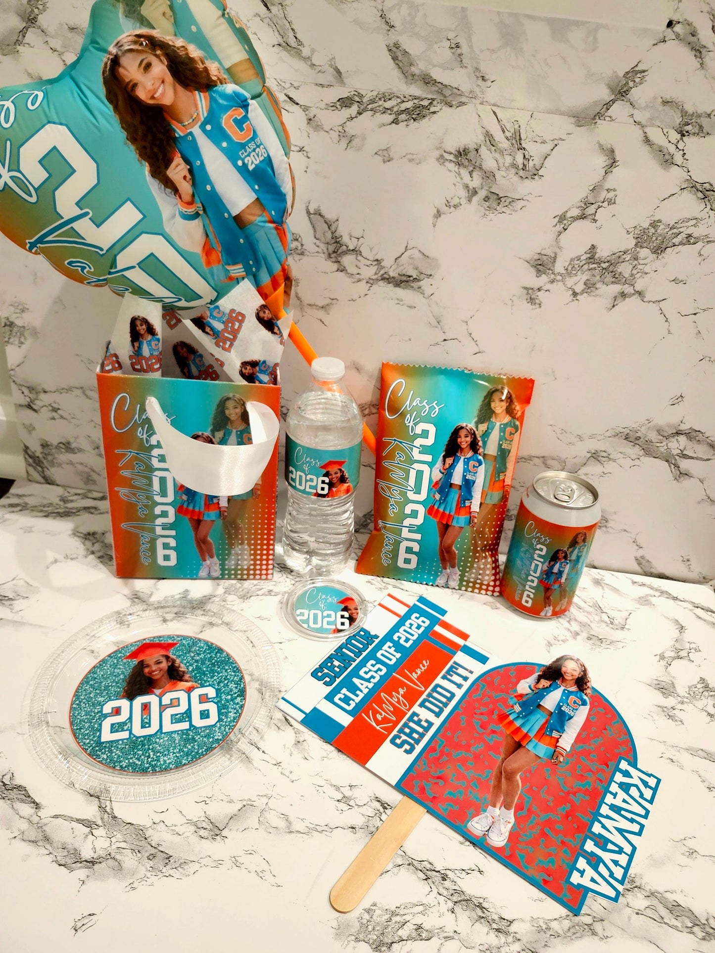 Turquoise & Orange Class of 2026 Templates - CanvaPro