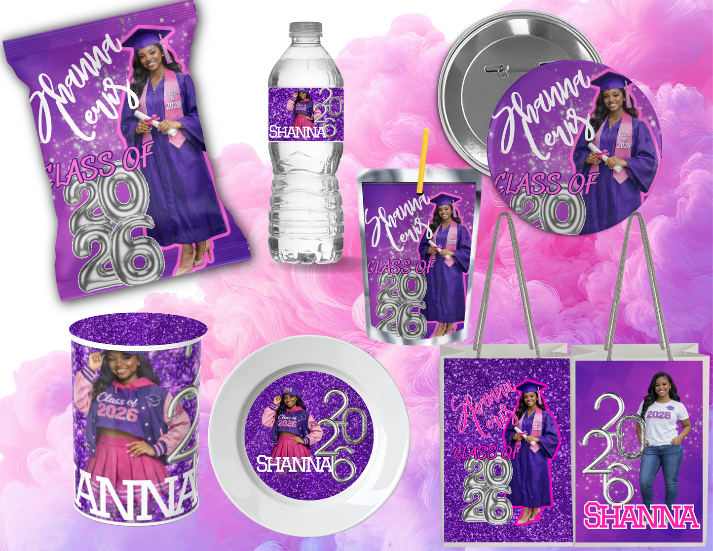Purple and Pink Grad Bundle - Canva Pro