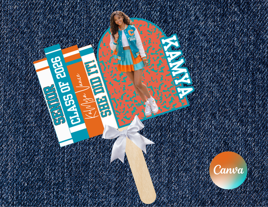 Orange & Turquoise Grad Fan - CanvaPro