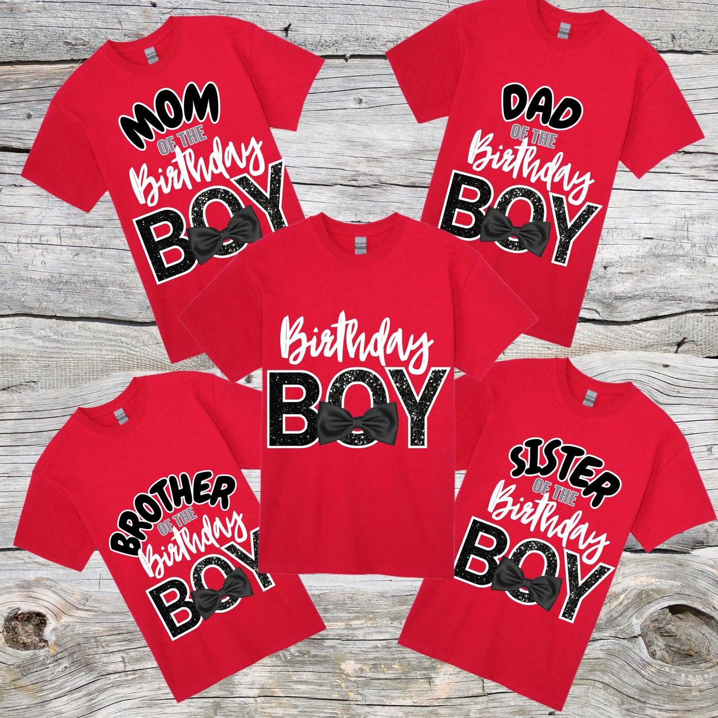 Birthday Boy & Family Black Tie Design (Digital Download)