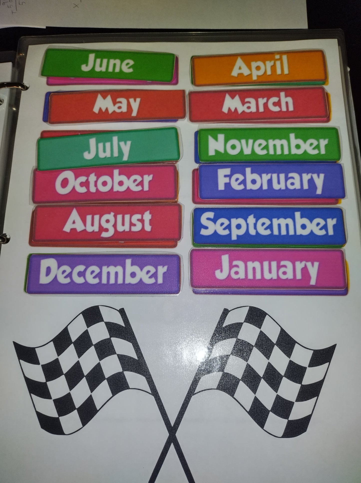Car Themed Kindergarten Learning Binder