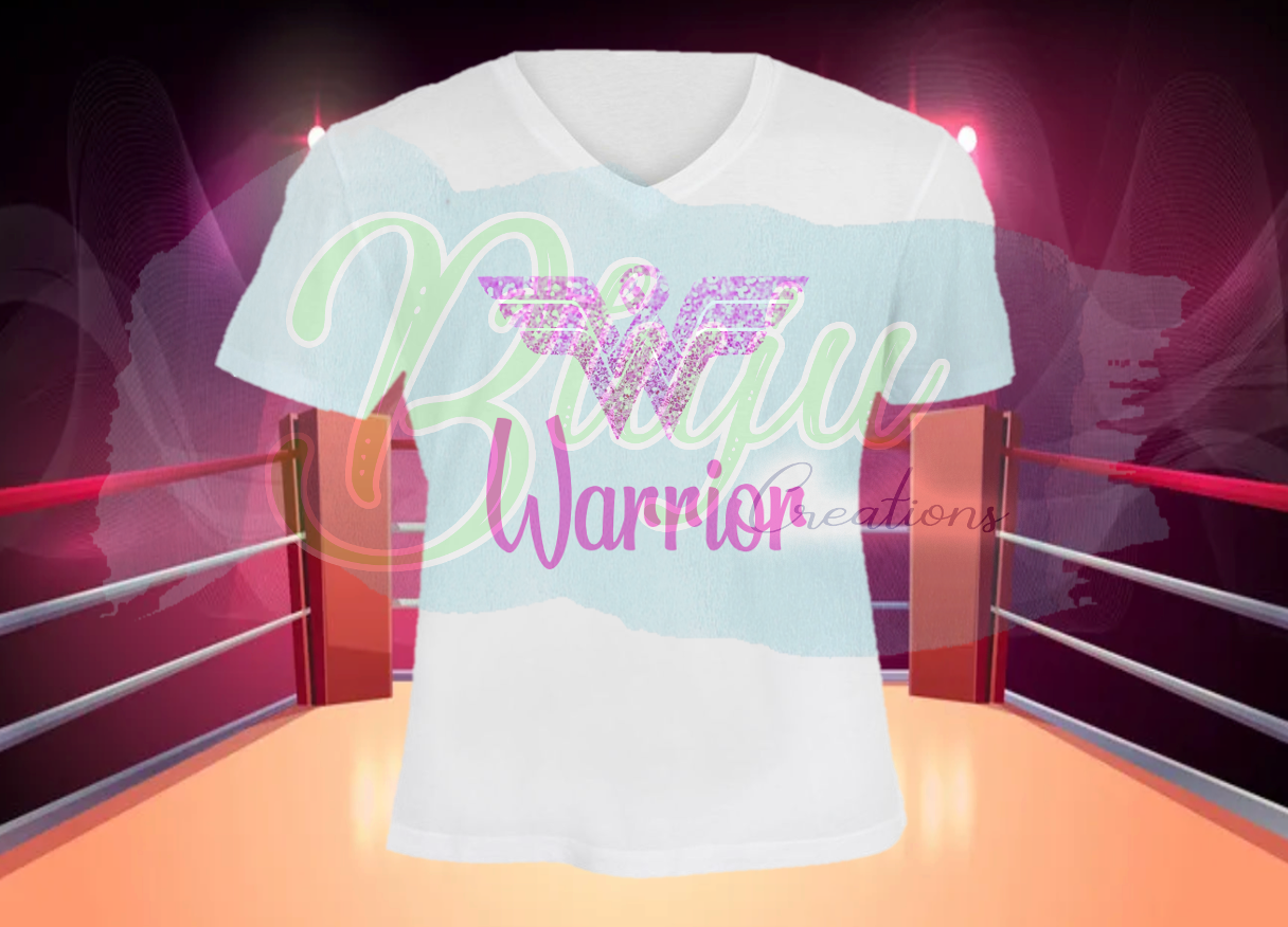 Cancer Warrior PNG (Light Pink Glitter)