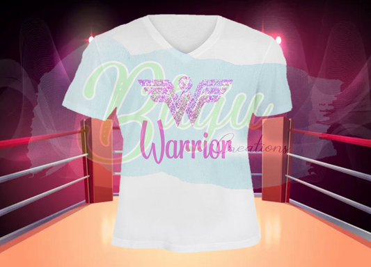 Cancer Warrior PNG (Light Pink Glitter)