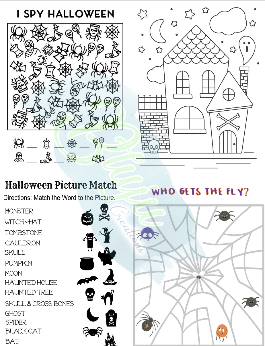 Halloween Activity Book- Digital Download